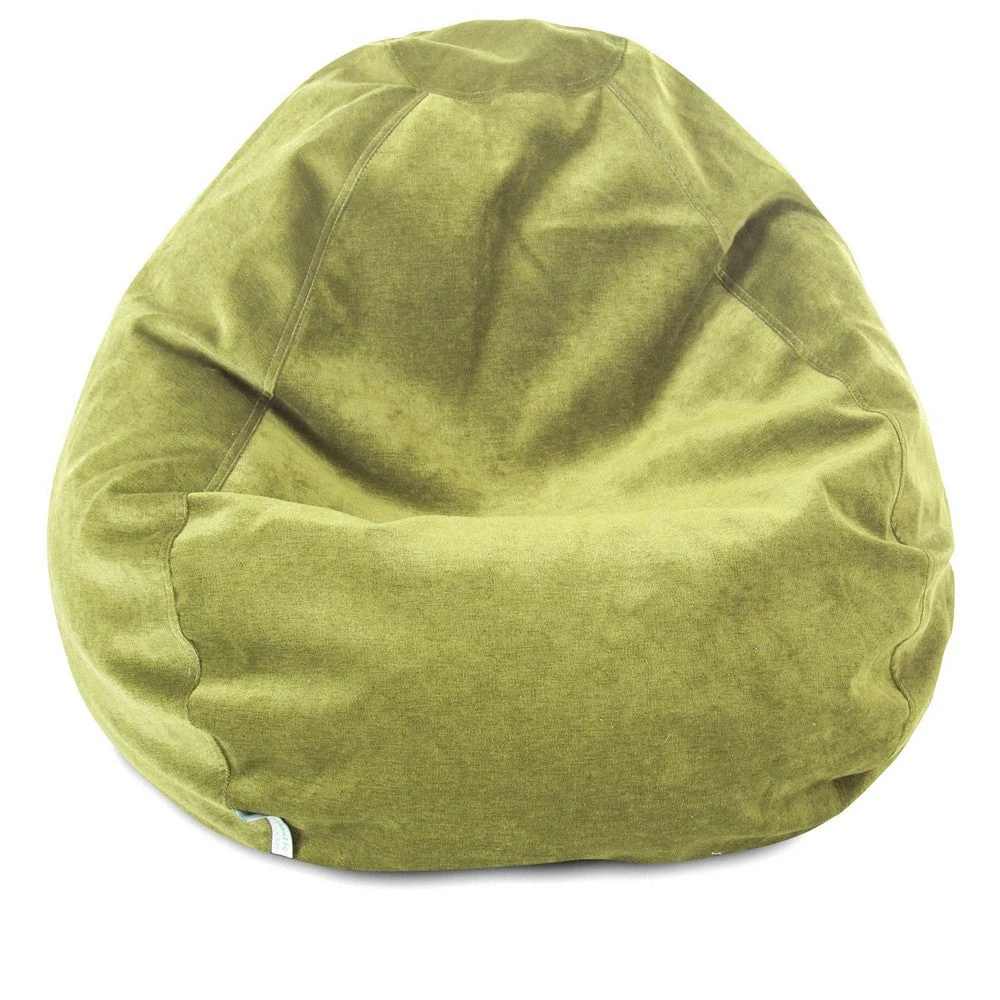 Majestic Home Goods Villa beanbag chair in green fabric