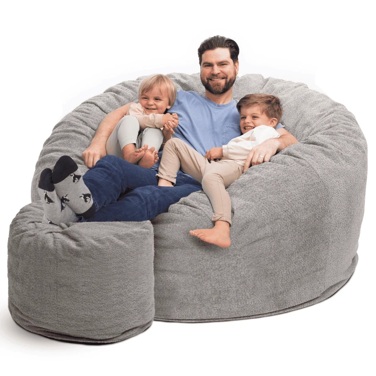 Ultimate Sack 6000 beanbag with matching footstool
