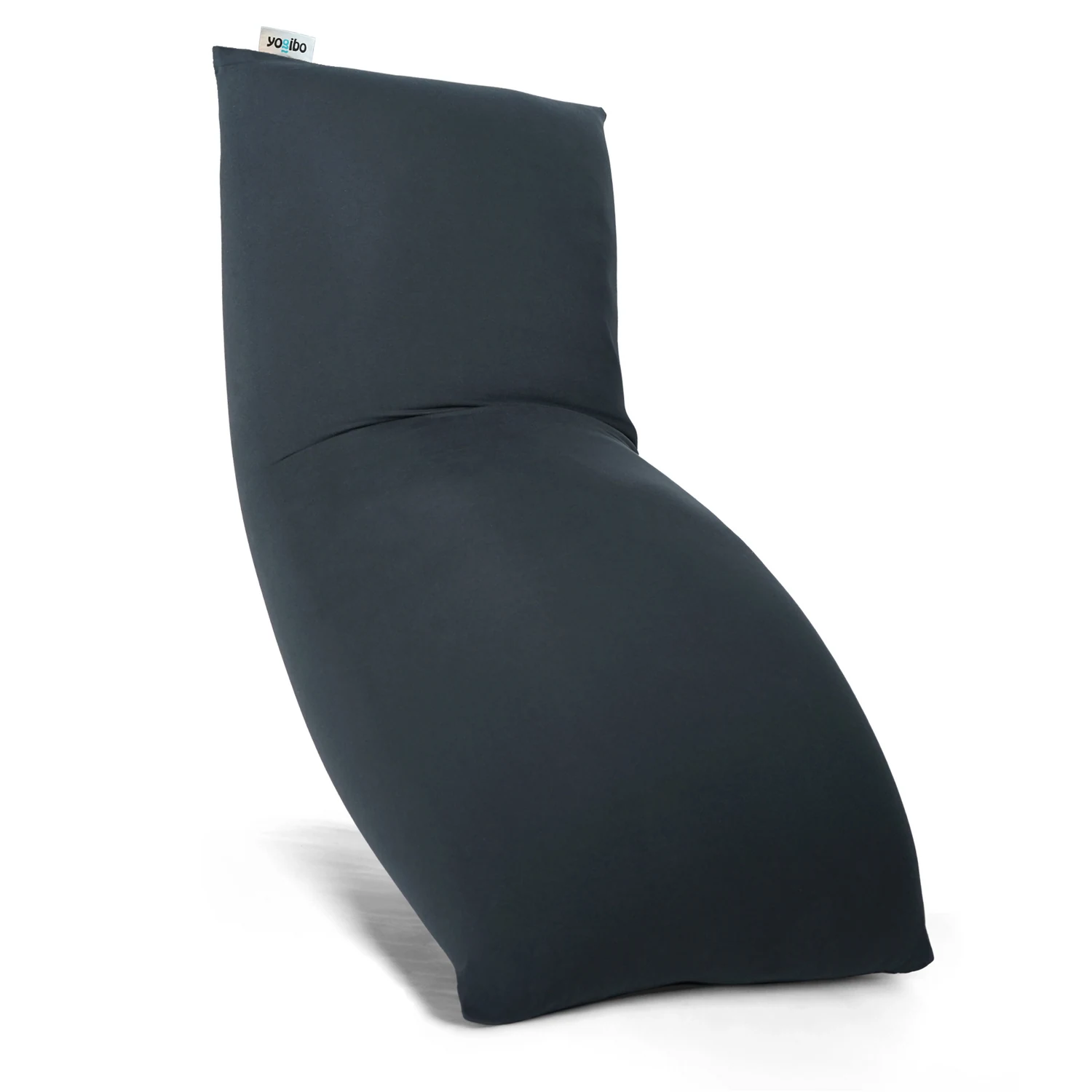 Dark gray Yogibo Max shown as a long beanbag lounger